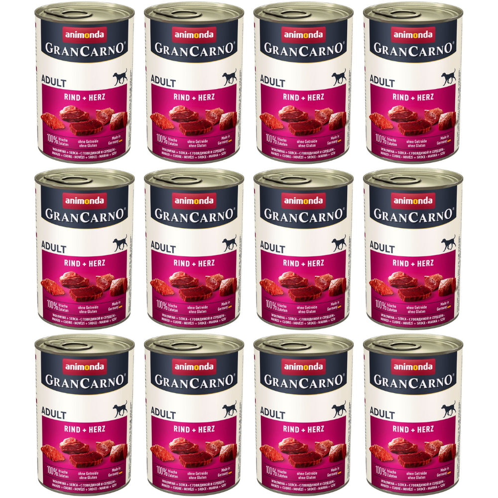 Pakiet Animonda GranCarno Original Wołowina z Sercami 12 x 400 g