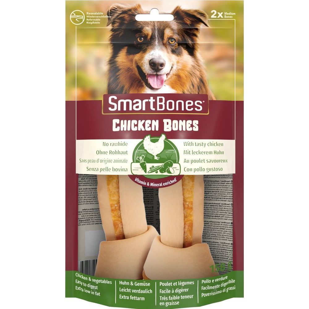 Smart Bones Chicken Medium Kości Do Żucia Dla Średnich Psów 2 Sztuki 158 g