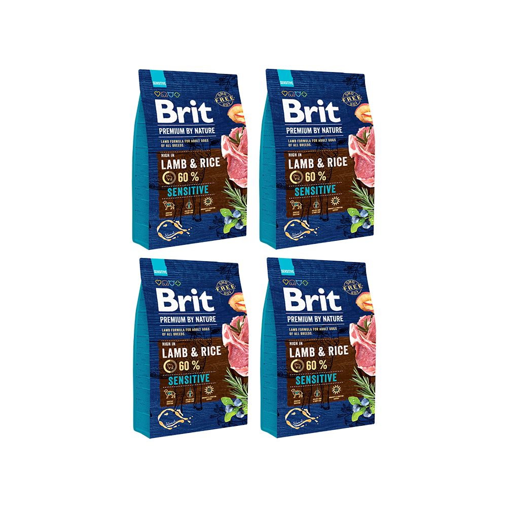 Pakiet Brit Premium By Nature Sensitive Lamb&Rice 4 x 3 KG
