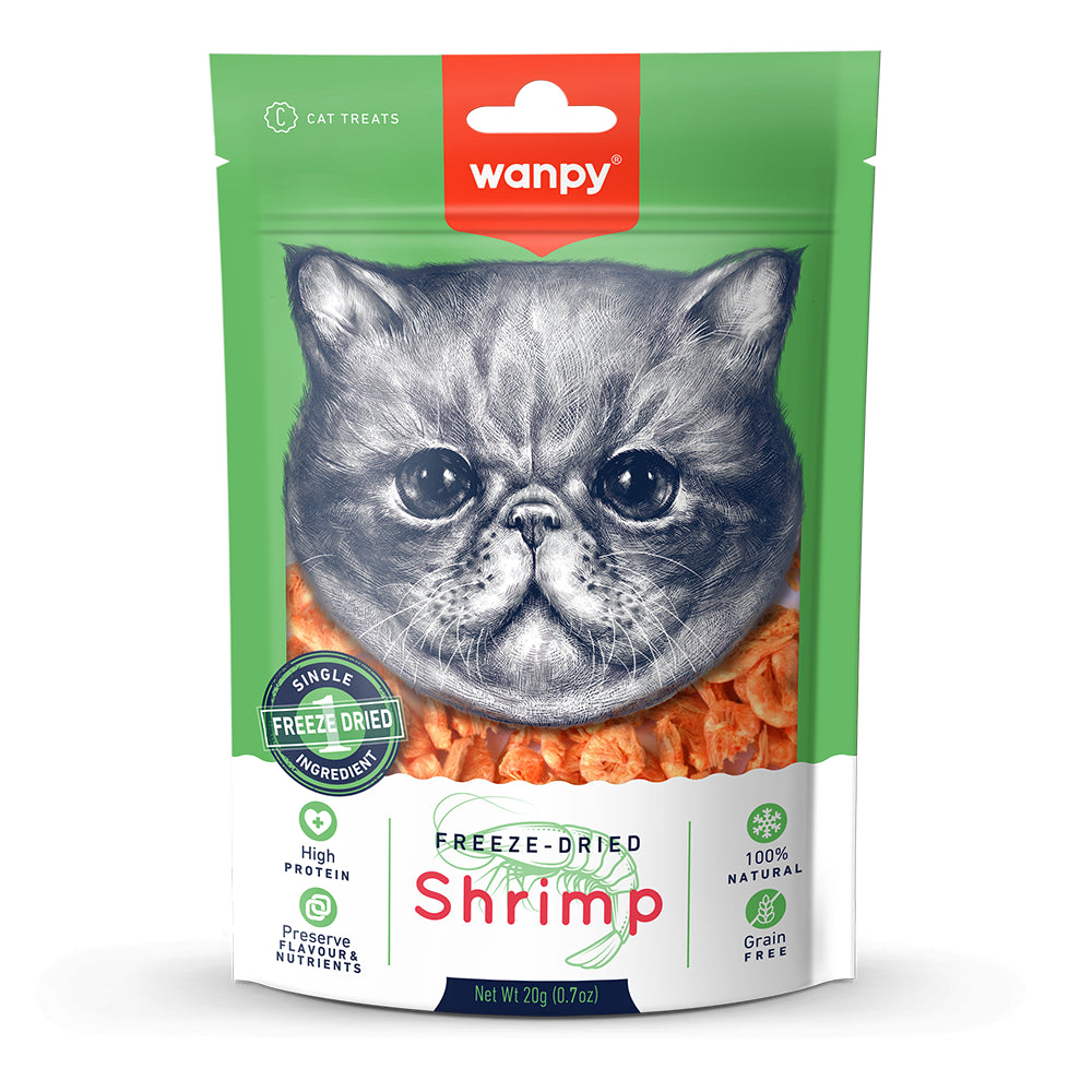 Wanpy Freeze Dried Shrimp Liofilizowane Krewetki Przekąska Dla Kota 20 g