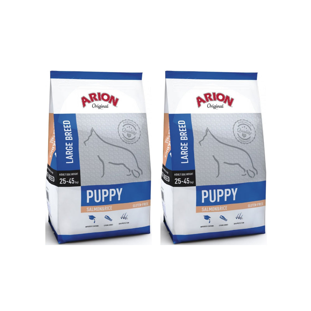 Pakiet Arion Original Salmon & Rice Large Puppy Łosoś & Ryż Karma Dla Szczeniąt Dużych Ras 2 x 3 kg