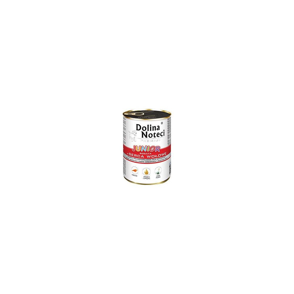Dolina Noteci Premium Bogata w Serca Wołowe Junior 400 g
