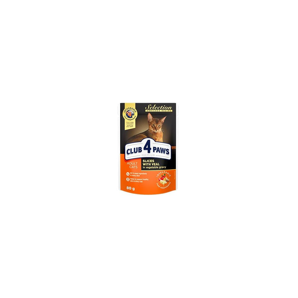 Club 4 Paws Selection Cielęcina w Sosie z Warzywami Kot 80 g