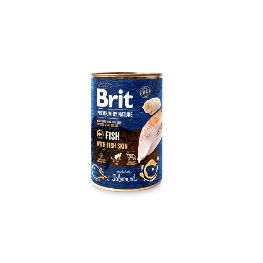 Brit Premium By Nature Fish With Fish Skin Ryba I Rybia Skóra Karma Mokra Dla Psów 400 g