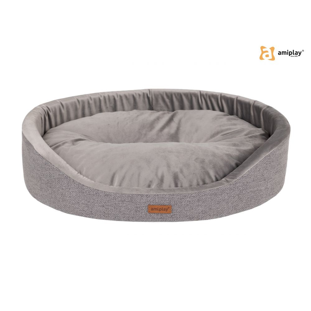 Amiplay Legowisko Owalne Siena Dla Psa Rozmiar M Szare