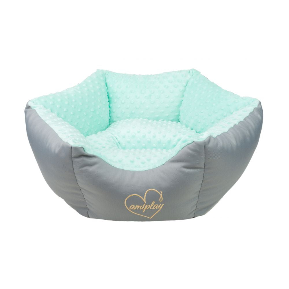 Amiplay Legowisko Korona Babydoll Dla Psa Rozmiar L Miętowo-Szare