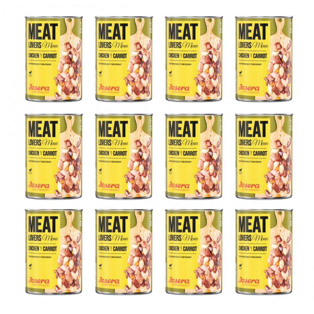 Pakiet Josera MeatLovers Menu Mokra Karma Dla Dorosłych Psów Z Kurczakiem I Marchewką 12 x 400 g
