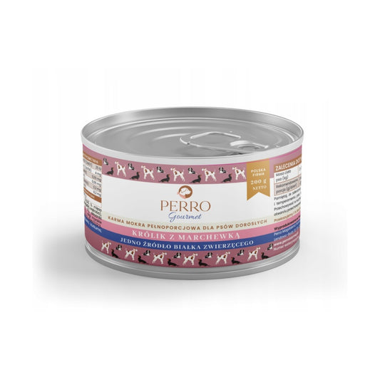 PERRO Gourment królik z marchewką dla psów dorosłych 200g