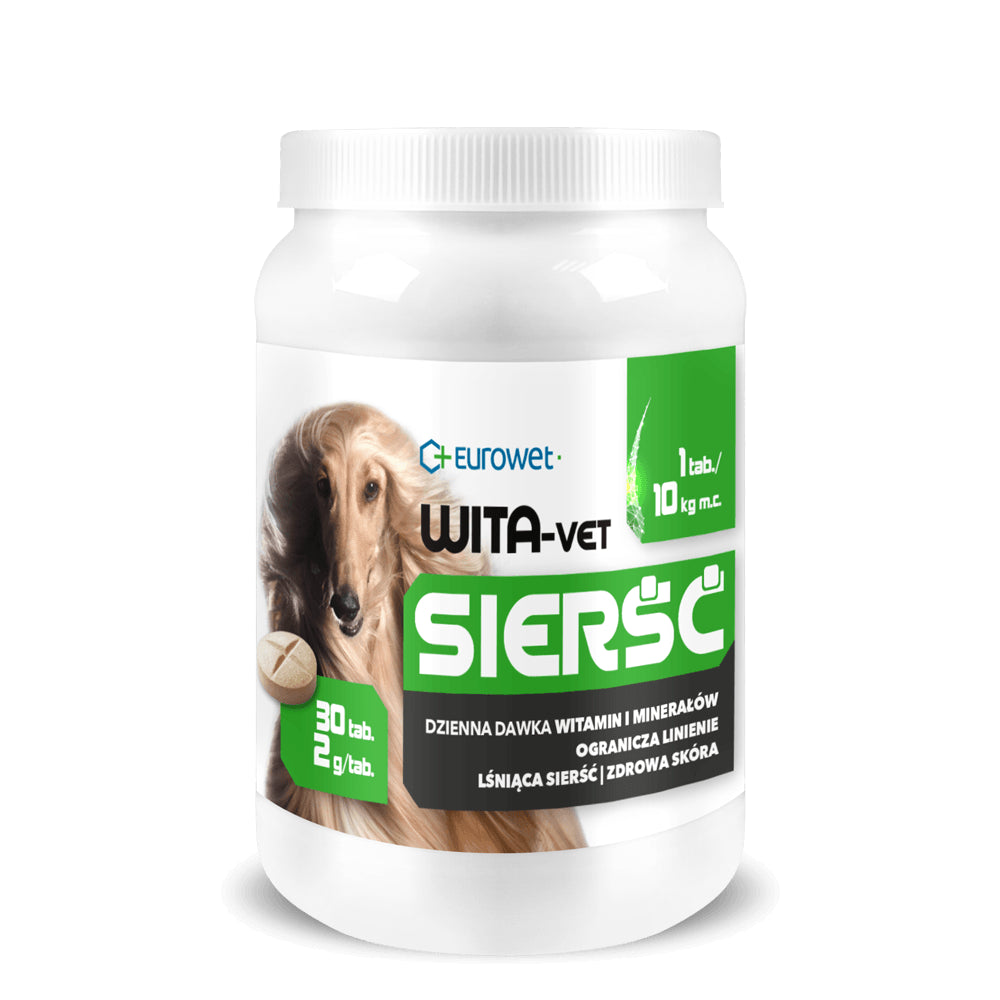 Eurowet Wita-Vet Sierść Karma Uzupełniająca Dla Psów 30 Tabletek
