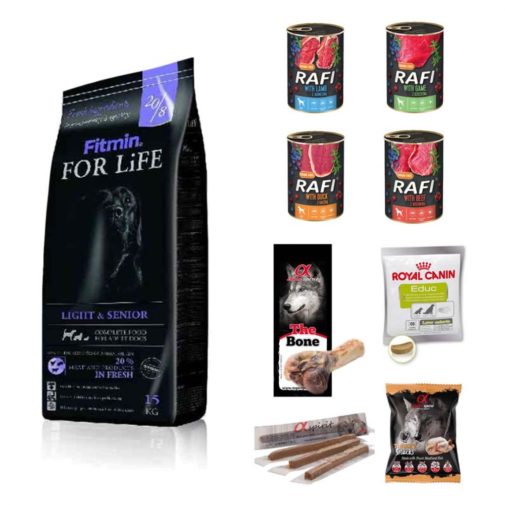 Pakiet Fitmin For Life Light & Senior 15 kg + 11 GRATISÓW!