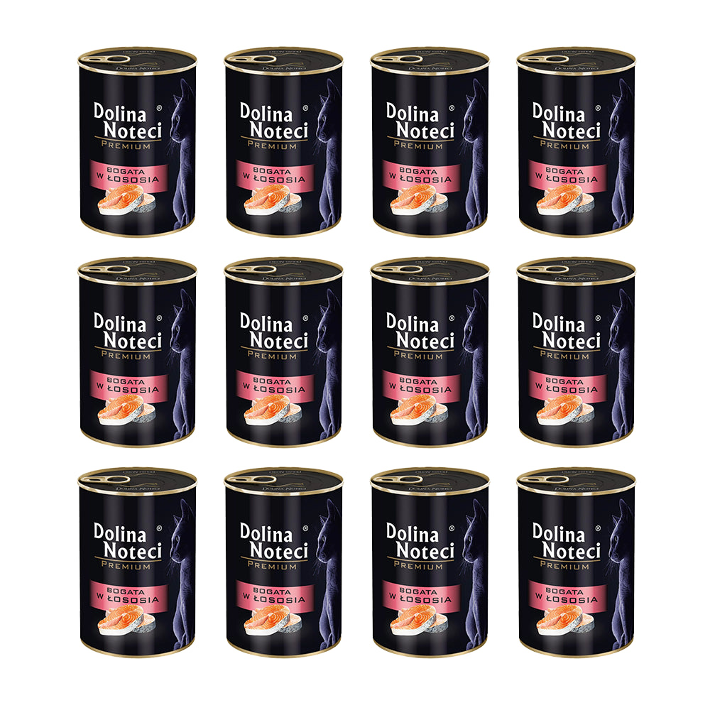 Pakiet Dolina Noteci Premium Bogata w Łososia 12 x 400 g