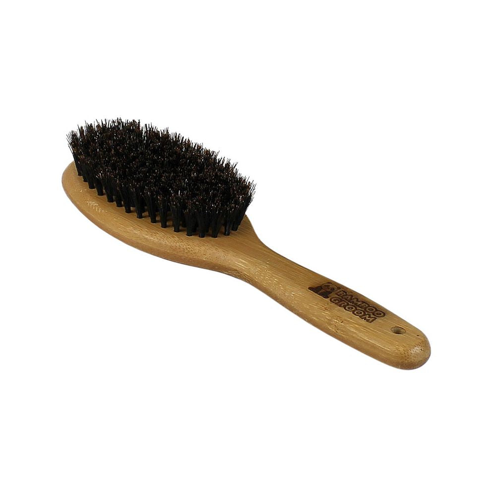 Bamboo Groom Owalna Szczotka z Włosia Dzika Rozmiar L