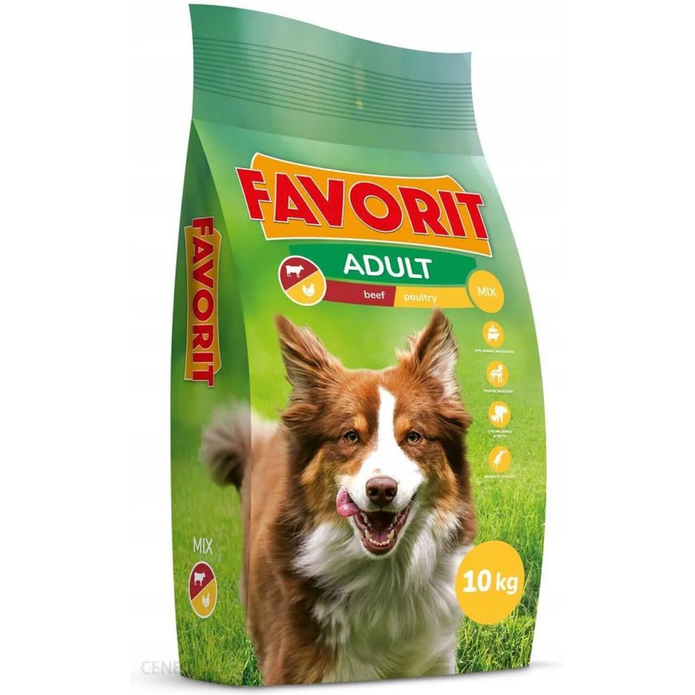 Favorit Karma Sucha Dla Psa z Wołowiną i Drobiem 10 kg