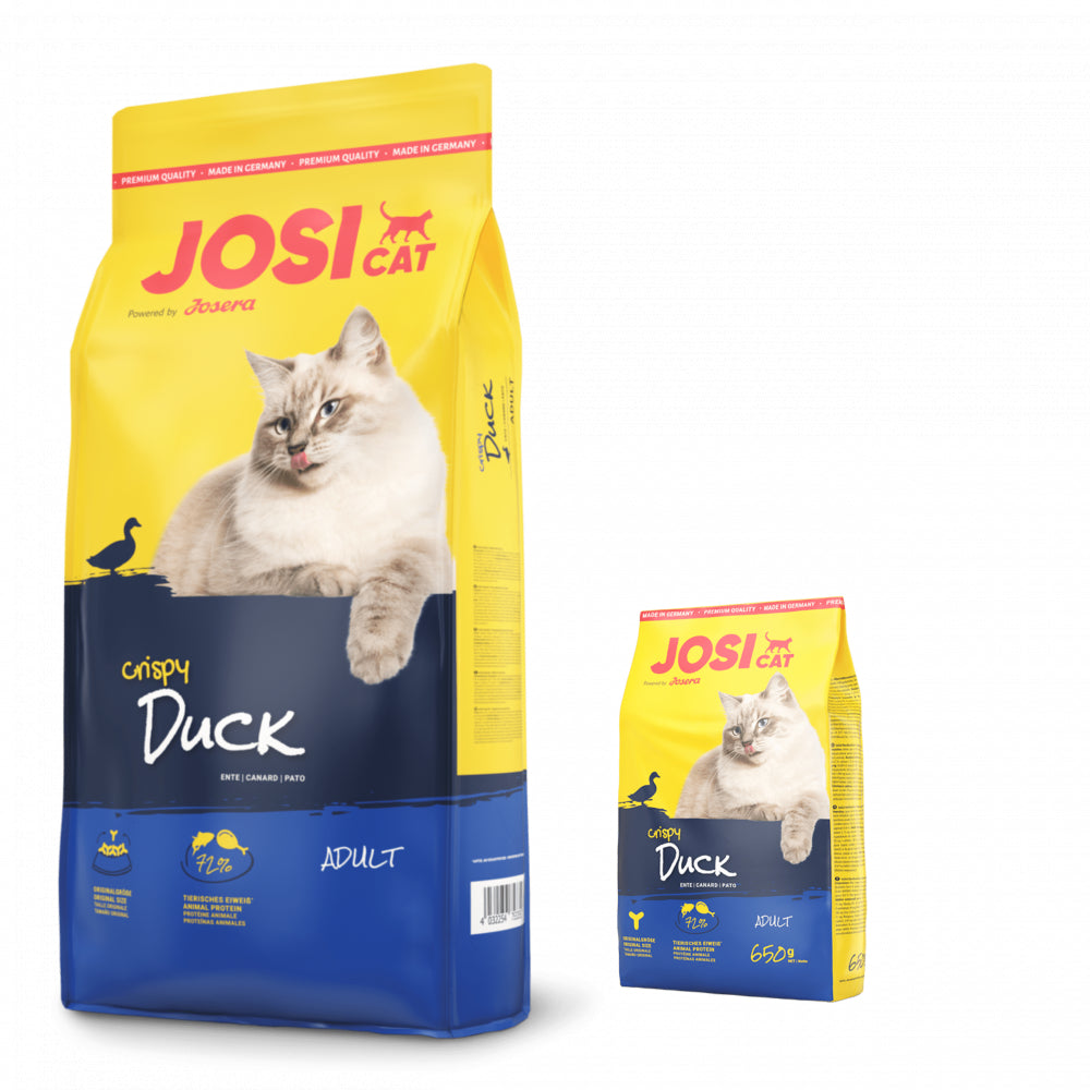 Pakiet Josera Josicat Crispy Duck Kaczka 10 kg + 650 g GRATIS!