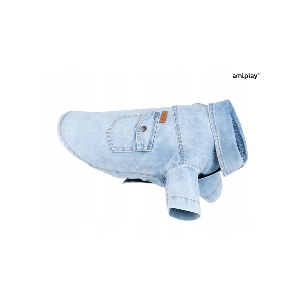 Amiplay Denim Koszula Dla Psa 40 cm Niebieska