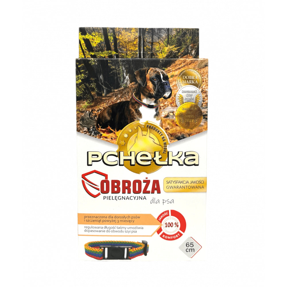 Pchełka Obroża Pielęgnacyjna Dla Psów Tęczowa 65 cm
