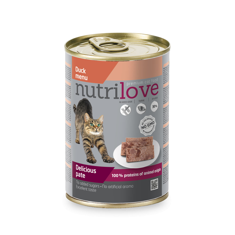 Nutrilove Pasztet Z Kaczką Dla Kota 400 g