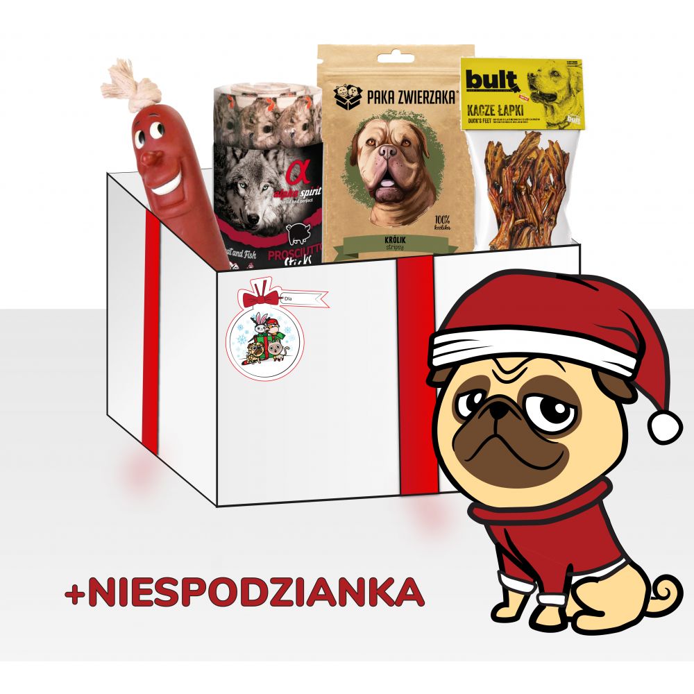Prezent Gwiazdkowy Dla Psa z Kiełbasą Winylową