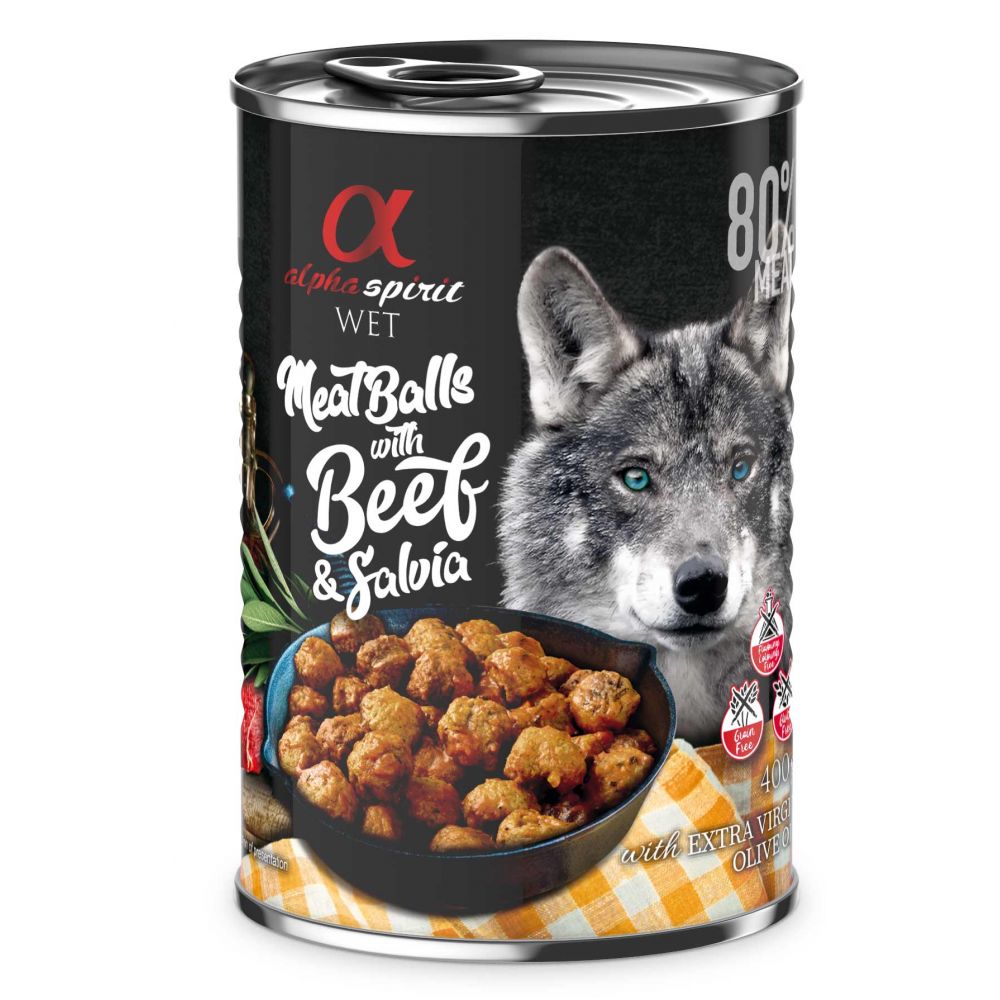 Alpha Spirit Mięsne Klopsiki Z Wołowiną I Szałwią 400 g