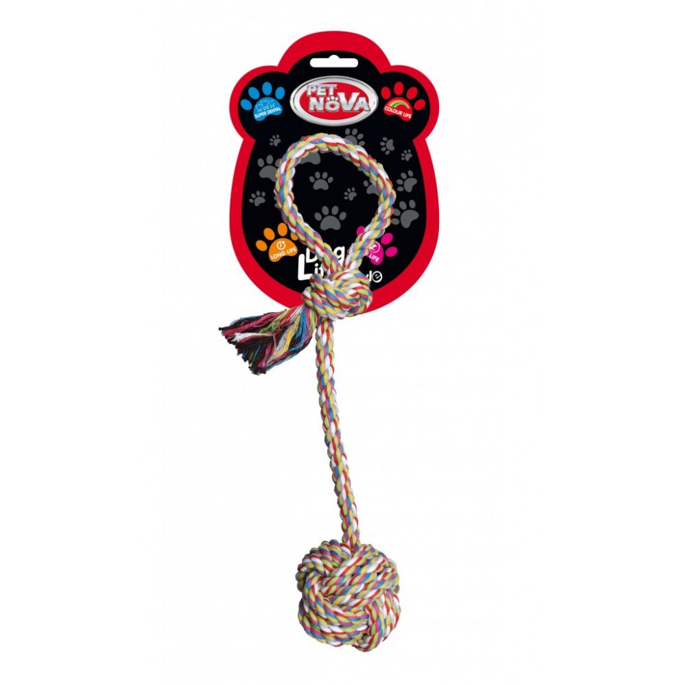 Pet Nova Dog Life Style Piłka Na Sznurze Superdental Zabawka Dla Psa 6 x 30 cm