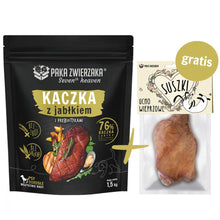 Pakiet Paka Zwierzaka Seventh Heaven Duck&Apple Sucha Karma Dla Dorosłych Psów Kaczka Z Jabłkiem 1,5 kg + Ucho Wieprzowe GRATIS!