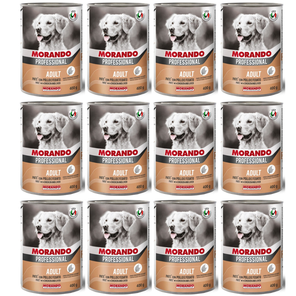Pakiet Morando Pro Mokra Karma Dla Psa Pasztet Z Kurczakiem I Wątróbką 12 x 400 g