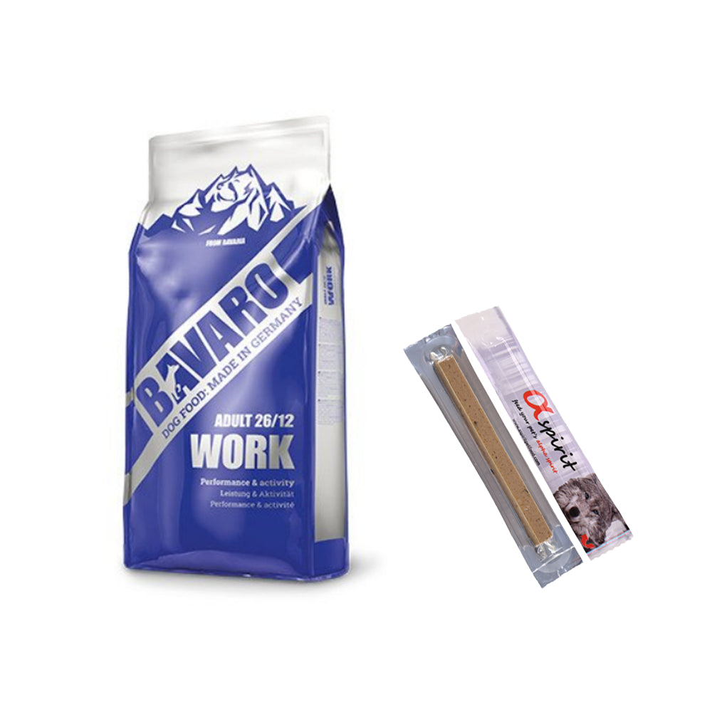 Pakiet Josera Bavaro Work 26/12 Aktywne Psy 18 Kg + 2 Przysmaki Alpha Spirit GRATIS!