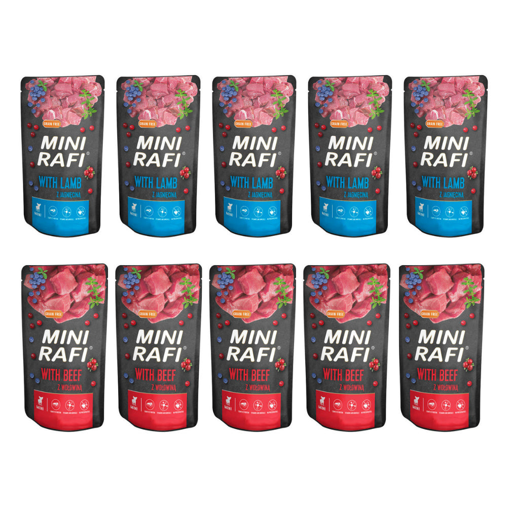 Pakiet Dolina Noteci Rafi Mini Karma Dla Dorosłych Psów Małych Ras Mix Smaków 10 x 150 g