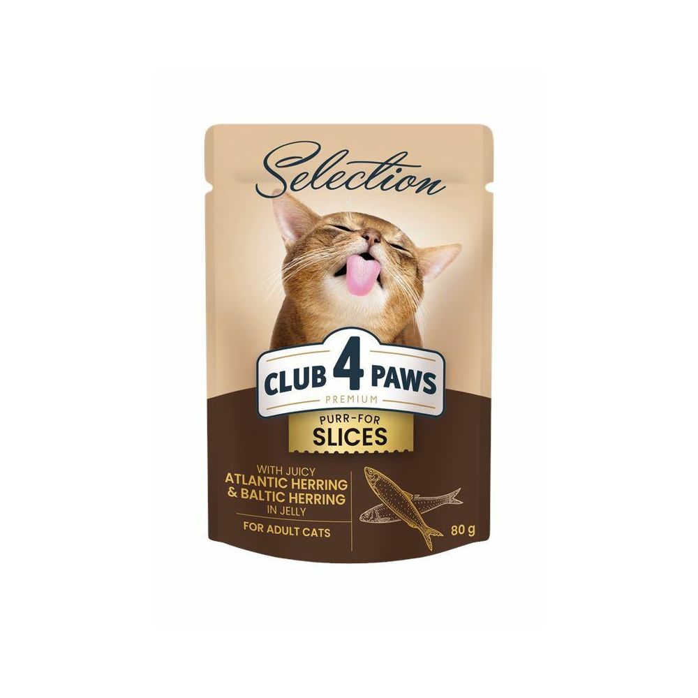 Club 4 Paws Mokra Karma Dla Dorosłych Kotów Śledź Ze Szprotkami W Galarecie 80 g