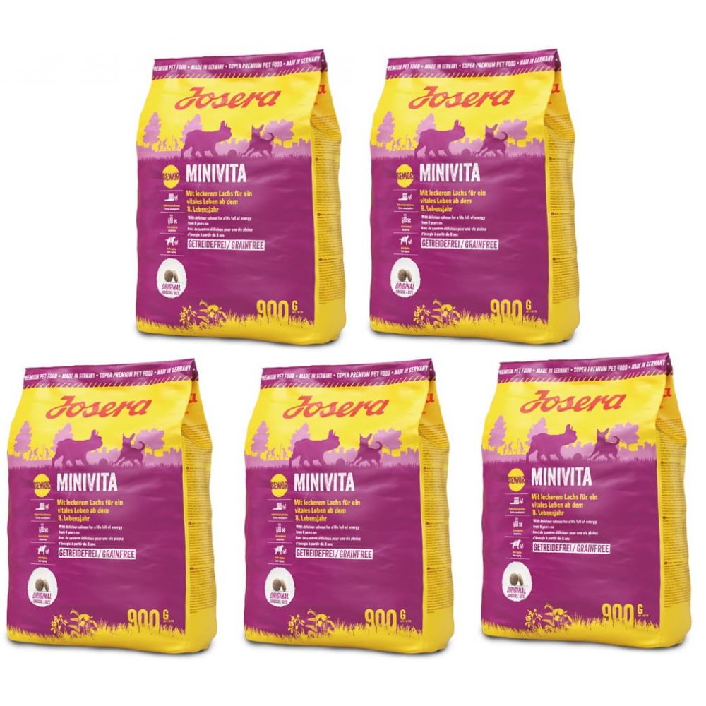 Pakiet Josera Mini Vita Bezzbożowa Starsze Psy Małe Rasy Łosoś 5 x 900 g