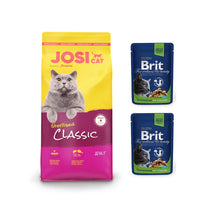 Pakiet Josera Josicat Sterilised 10 KG + 2 x Brit Chicken Slices for Steril 100 g GRATIS!