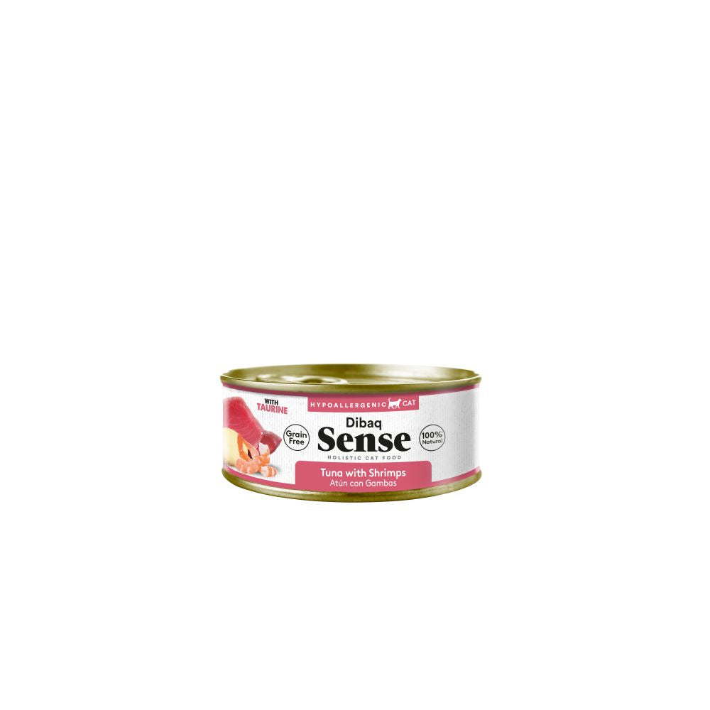 Dibaq Sense Cat Bezzbożowa Karma Dla Kotów Wszystkich Ras Tuńczyk z Krewetkami 70 g