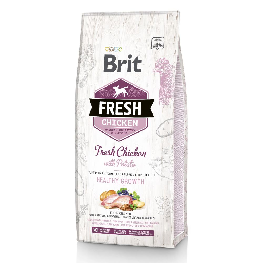 Brit Fresh Chicken With Potato Kurczak Bataty Puppy Karma Dla Szczeniąt 2,5 kg