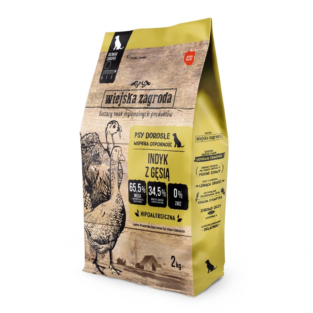 Wiejska Zagroda Sucha Karma Dla Psa Indyk Z Gęsią 2 kg