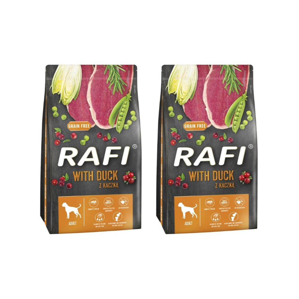 Pakiet RAFI sucha karma dla psa z kaczką 2 x 10 KG