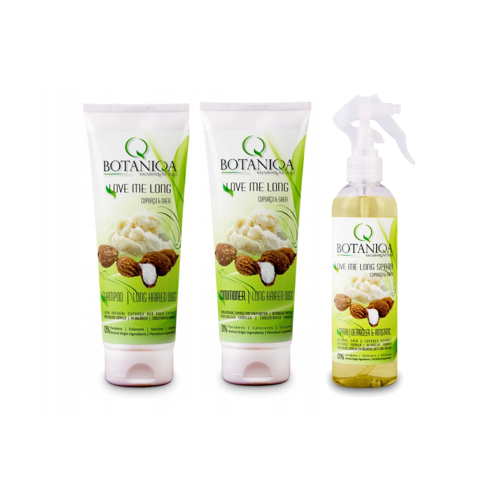 Pakiet Botaniqa Love Me Long Szampon 250 ml+ Odżywka 250ml + Spray 250 ml
