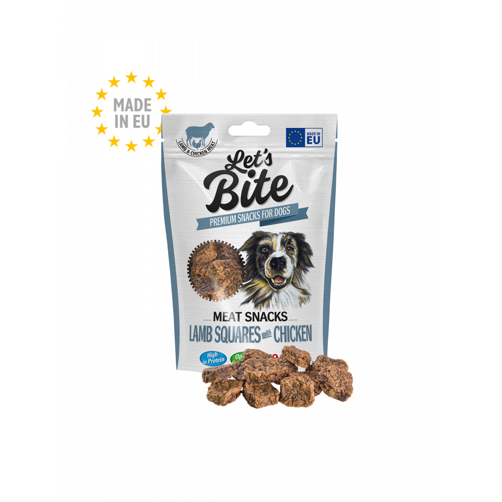 Brit Lets Bite Meat Snacks Lamb Squares Chicken Przekąski Mięsne Dla Psa 80 g