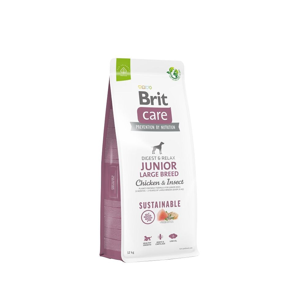Brit Care Sustainable Junior Large Breed Chicken & Insect Karma Dla Młodych Psów Dużych Ras z Kurczakiem i Owadami 12 kg