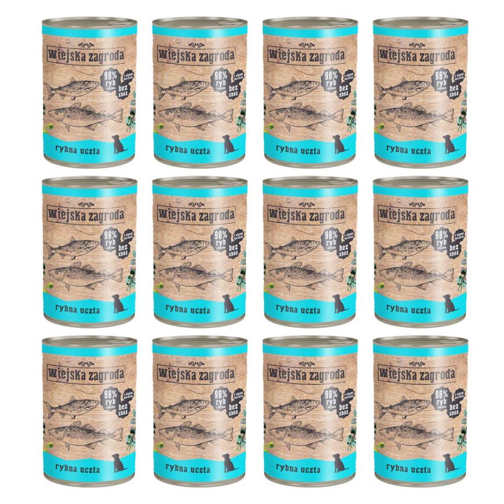 Pakiet Wiejska Zagroda Rybna Uczta 12 x 400 g