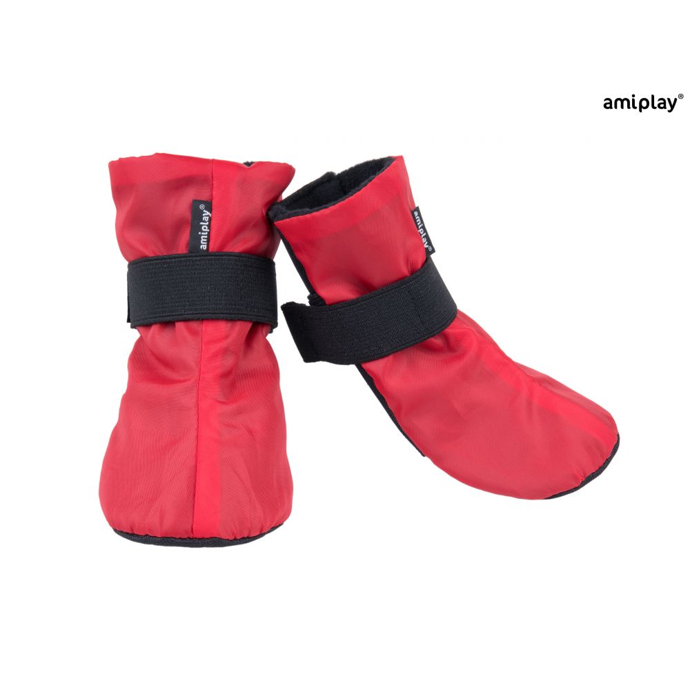 AmiPlay Buty Dla Psa Bristol Czerwone Rozmiar S 2 sztuki