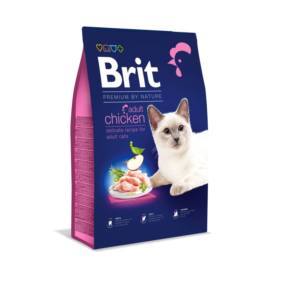 Brit Premium Cat Adult Chicken Kurczak Karma Dla Dorosłych Kotów 1,5 kg
