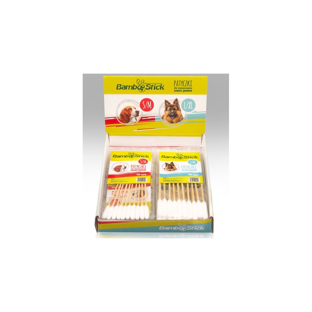 Patyczek Do Czyszczenia Uszu Bamboostick Opakowanie  5 x L/XL 10 sztuk ,  5x S/M 10 sztuk