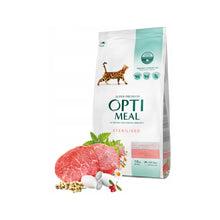 Optimeal Sucha Karma Sterylizowanych Dorosłych Kotów Wołowina i Sorgo 10 kg