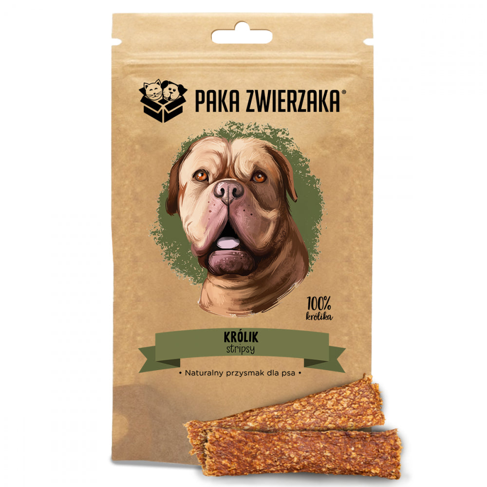 Paka Zwierzaka Stripsy Z Królika 100 % Przysmak Dla Psa 80 g