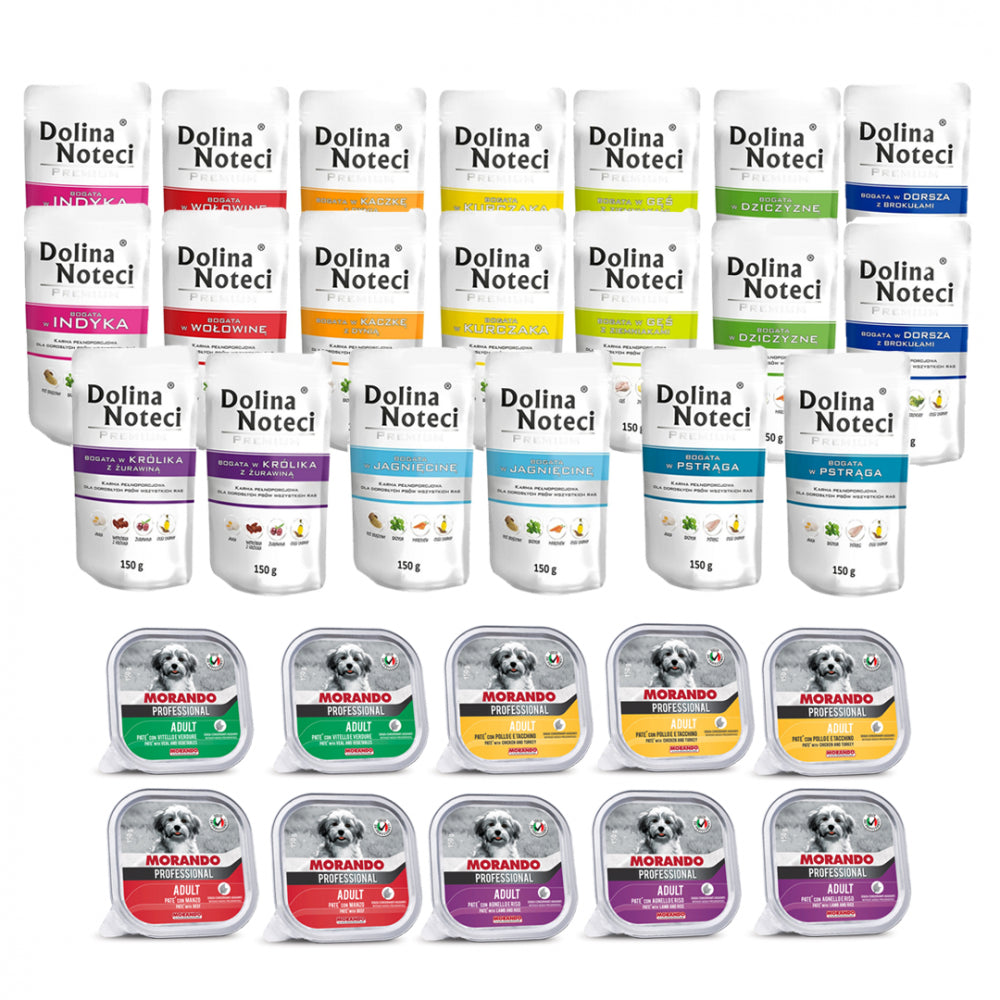 Pakiet Dolina Noteci i Morando Mokra Karma Dla Psa Mix Smaków 30 x 150 g