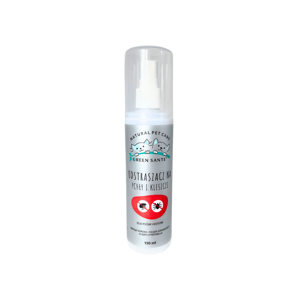 GREEN SANTE Naturalny spray odstraszający pchły i kleszcze dla psów i kotów 150 ml