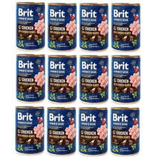 Pakiet Brit Premium By Nature Chicken with Chicken Hearts Kurczak Serca z Kurczaka Mokra Karma Dla Psa 12 x 400 g