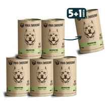 Pakiet Paka Zwierzaka Mokra Karma Dla Psa Jagnięcina Jabłko 5 x 400 g + 1 Puszka GRATIS!