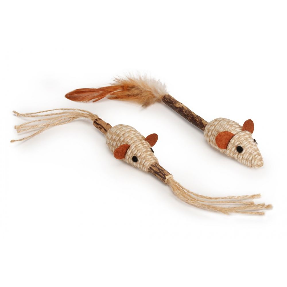 Camon Cat Toy Patyk Matatabi z Myszką Sizalową Na Patyku 1 sztuka