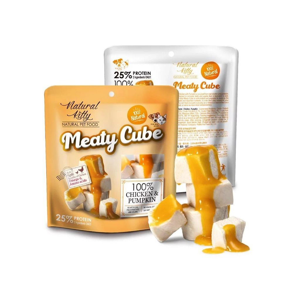 Pettric Meaty Cube Przysmak Dla Psa i Kota Kurczak z Dynią 60 g